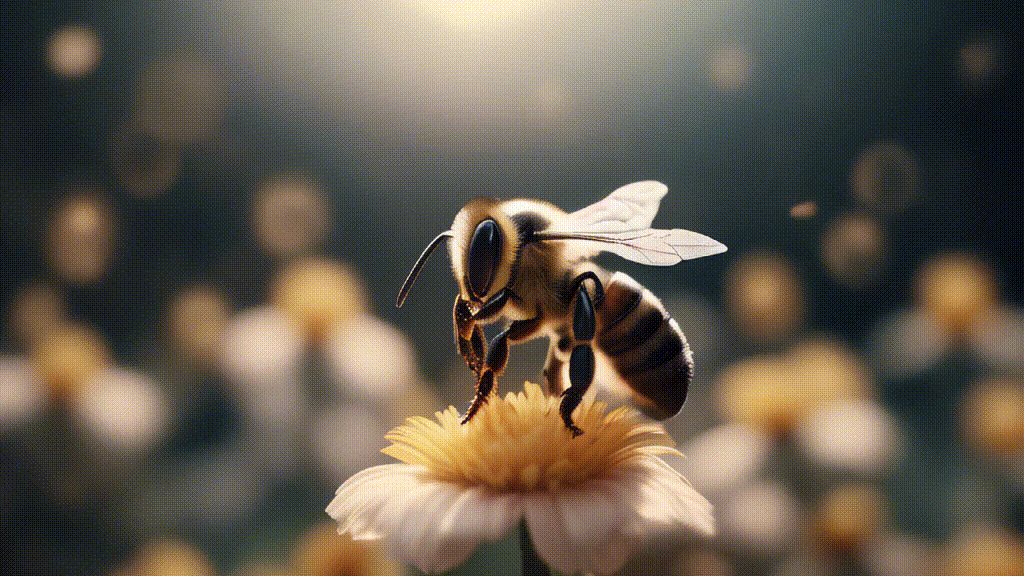 Create a bee dancing on a flower using Vidu Studio AI